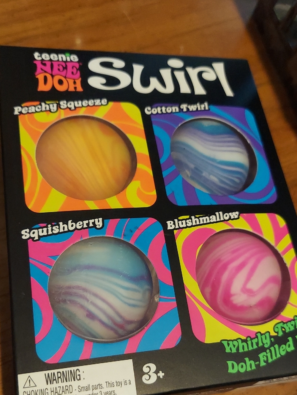 Needoh Teenie Swirl Set Of 4 Mini Ball New Sealed
